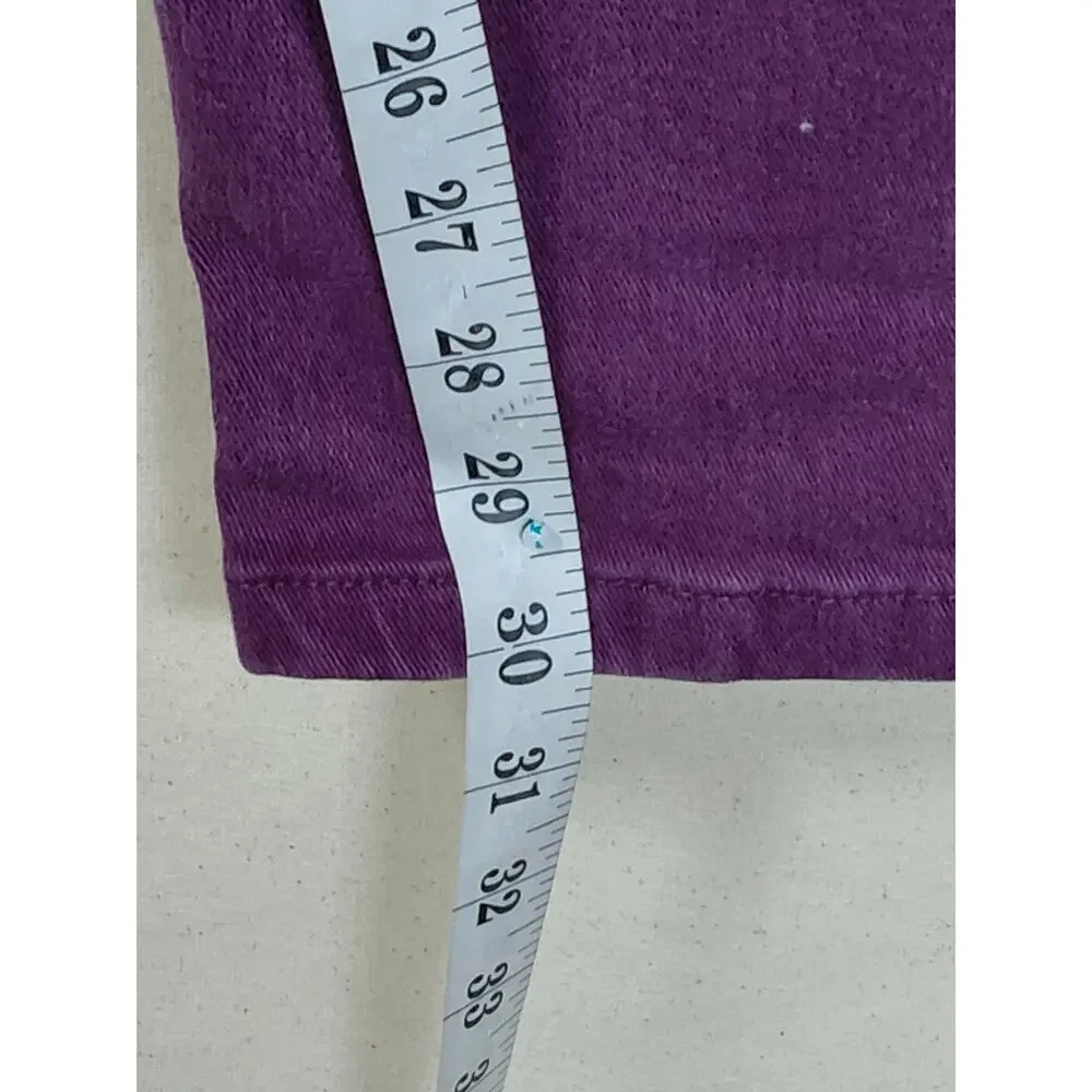 St. John's Bay Purple Corduroy Straight Leg Jeans Women See Measurements